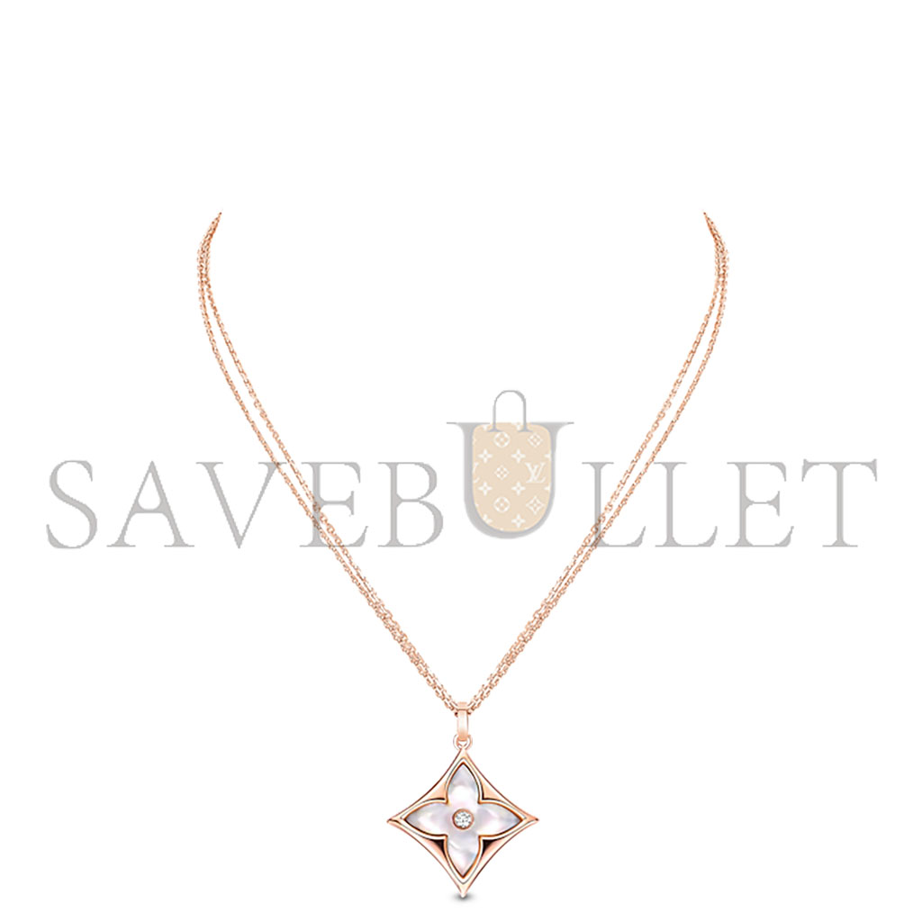 LOUIS VUITTON COLOUR BLOSSOM XL MEDALLION, PINK GOLD, WHITE MOTHER-OF-PEARL AND DIAMOND Q93896